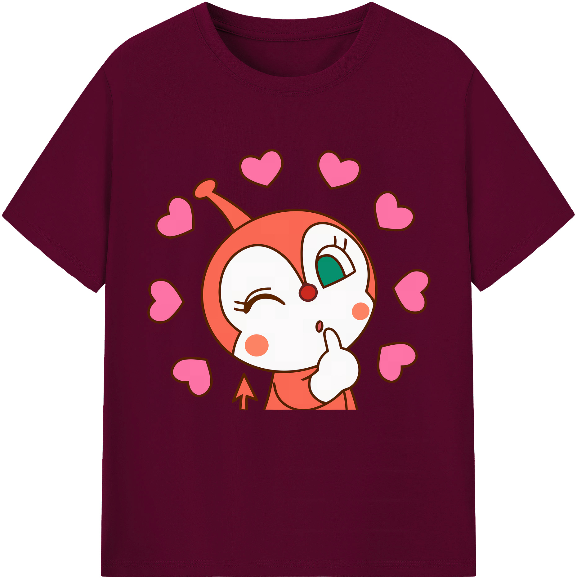 （画像用） アンパンマン Anpanman レディースカジュアルプリントTシャツ（綿100％）
